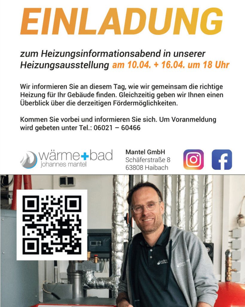 Einladung Heizungsinformationsabend